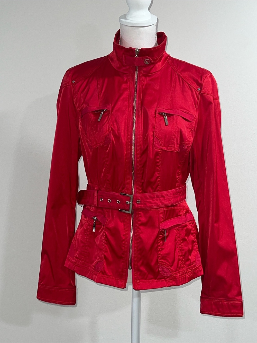 White House Black Market Red Jacket Sz 10